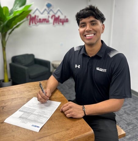 Document signing close-up